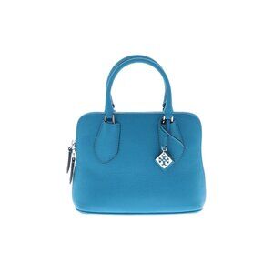 NWOT Tory Burch Mini Swing Bag Turquoise Blue Pebbled Leather Crossbody